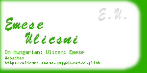 emese ulicsni business card